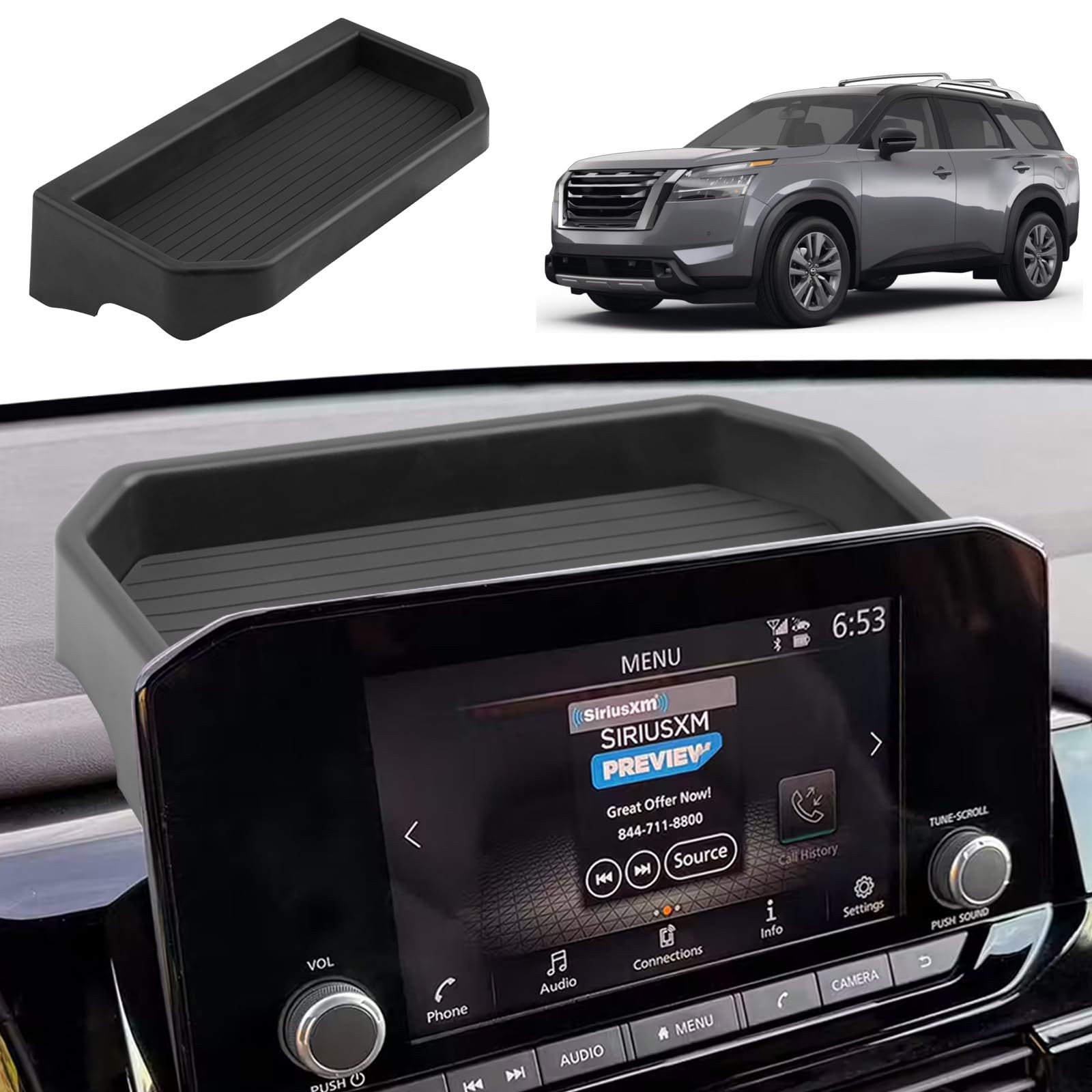 "Dash Console Organizer Tray for 2022-2025 Nissan Pathfinder - Dashboard