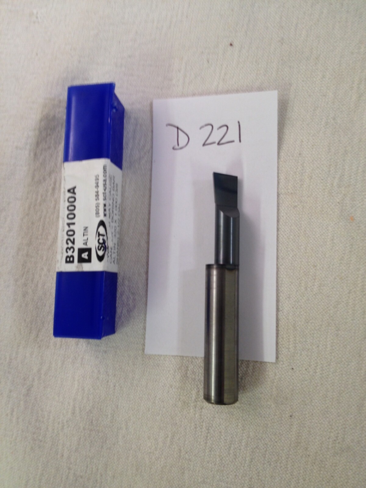 1 NEW SCT SOLID CARBIDE BORING BAR. B-3201000A. USA MADE  ALTIN COATED (D221)