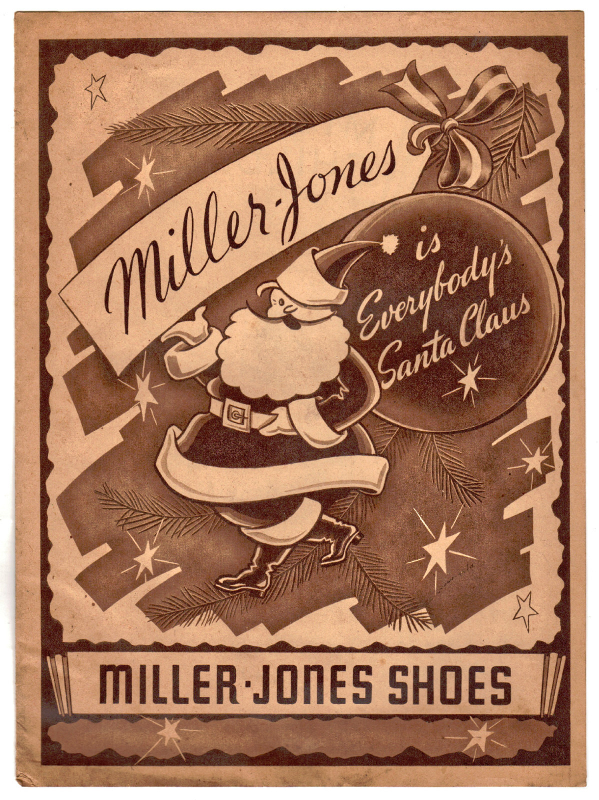 Miller-Jones is Everybody's Santa Claus, 1941 Miller-Jones Shoes catalog 1941 OH