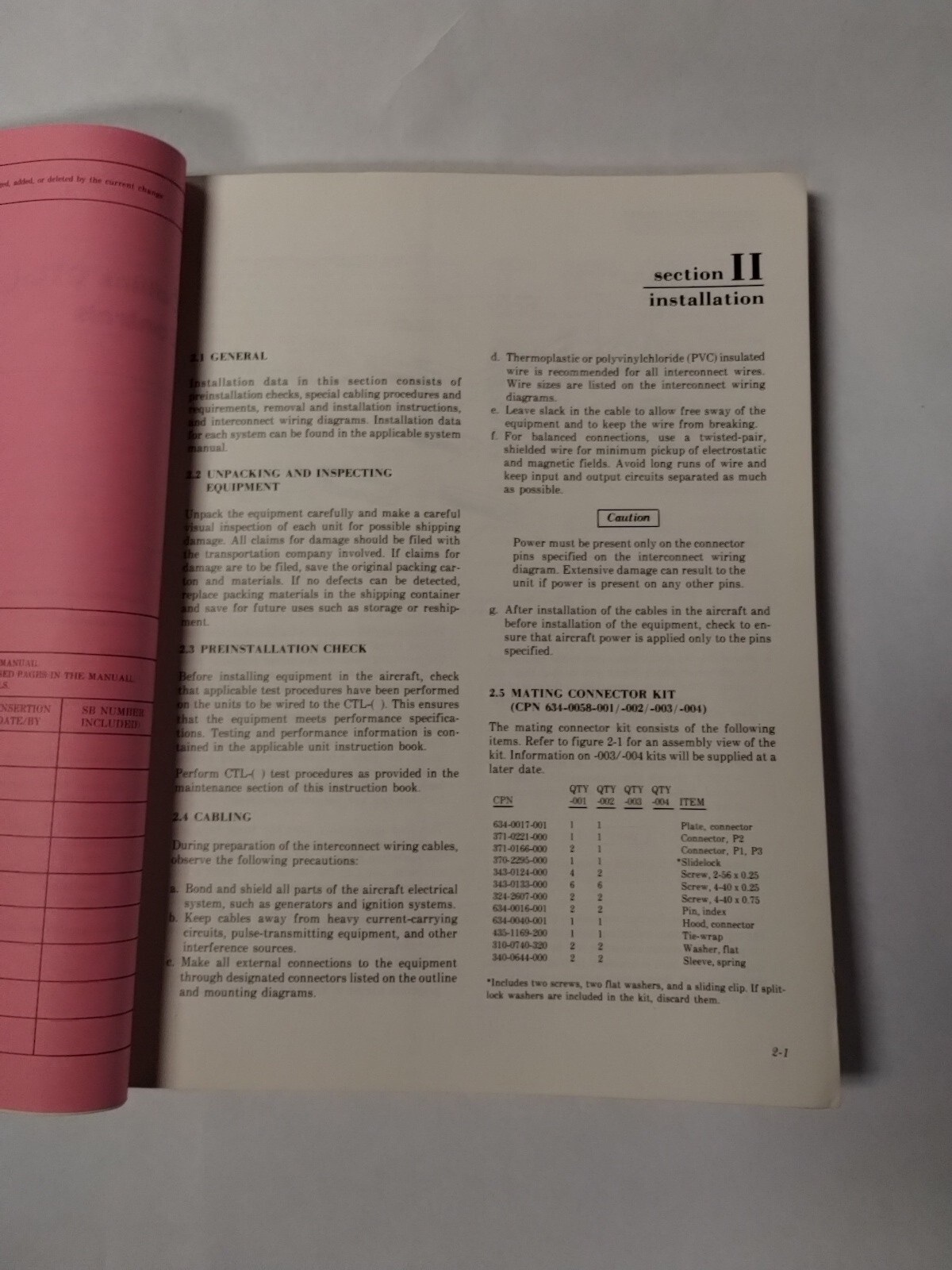 Collins CTL- ( ) Controls Instruction Book 523-0769247-00111A-Original