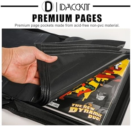 D DACCKIT Comic Binder，Comic Book Album with Sleeves Fits Regular Comics and ...