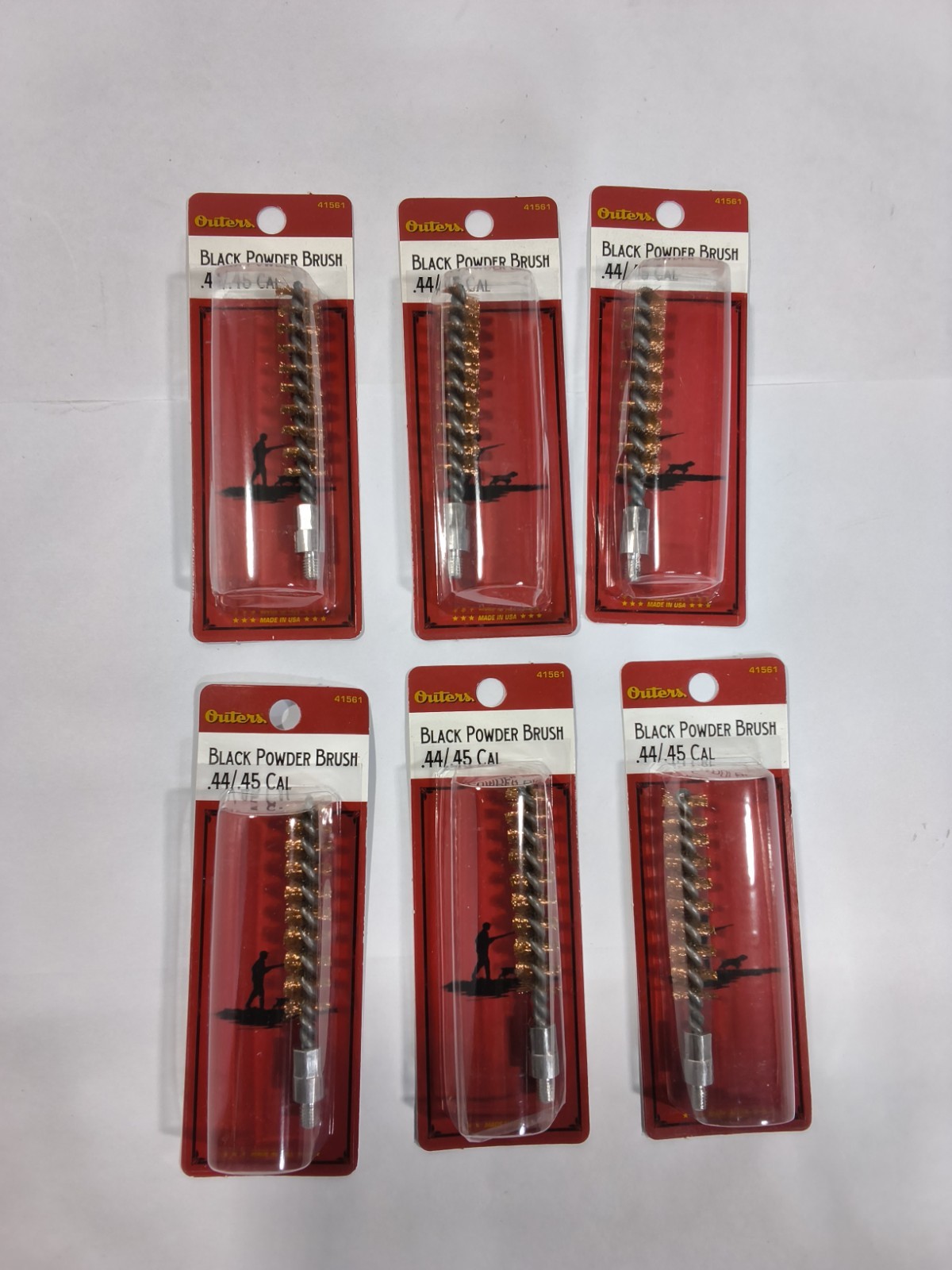 PACK OF 6 .44/.45 Caliber Bronze Bore Brush Outers 41561 New