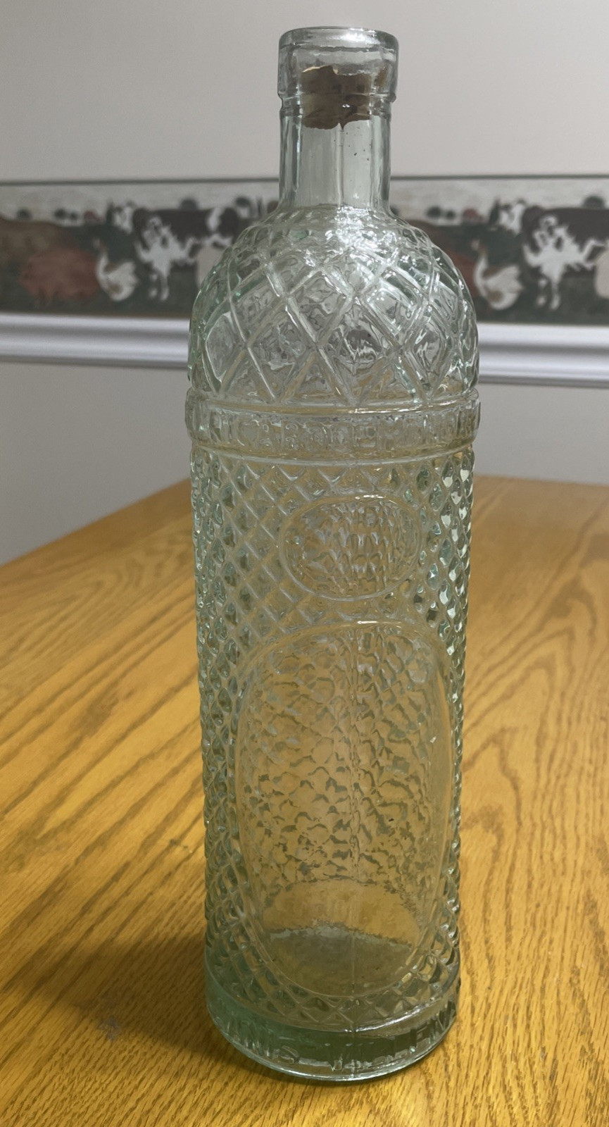 VTG Valicante Ricardo Menor Liquor Deccanter Anisados Villena Green Diamond 11"