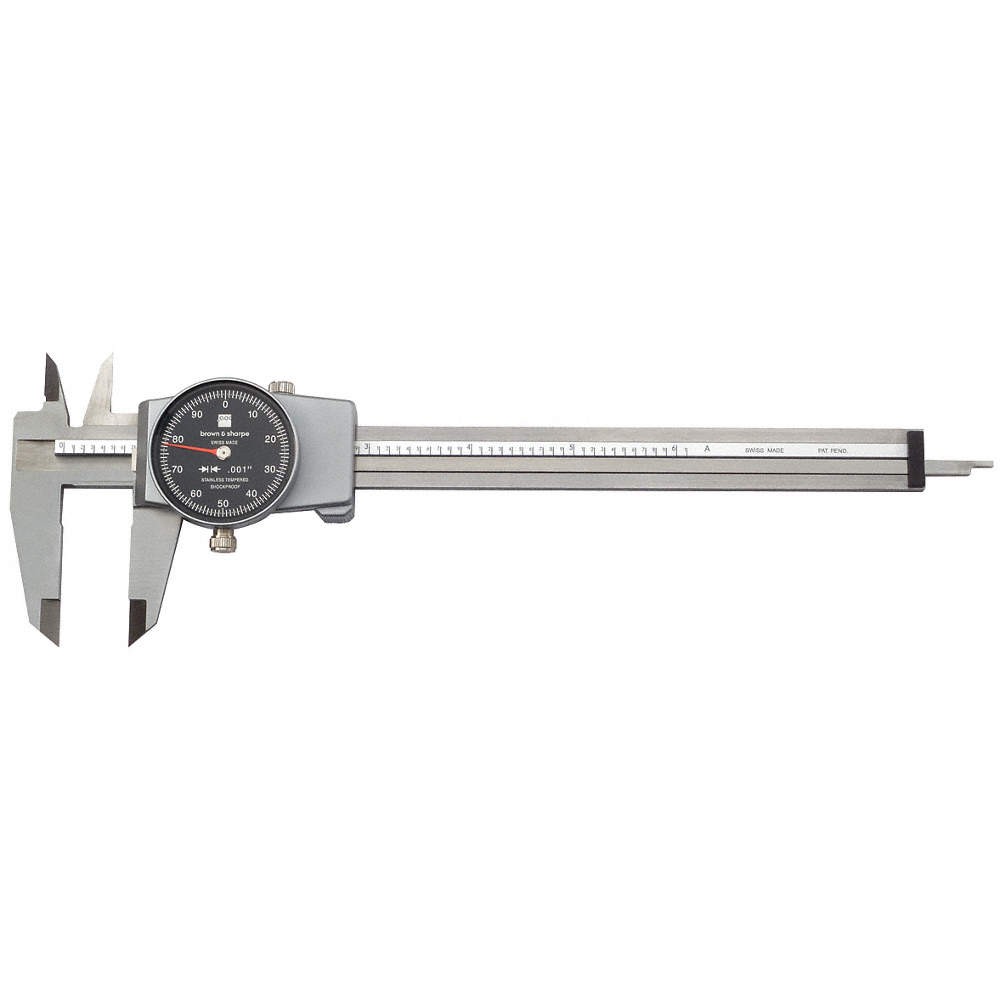 TESA BROWN & SHARPE 599-579-5 Dial Caliper,6 In,0.001 In Grad,Black 5RCH9