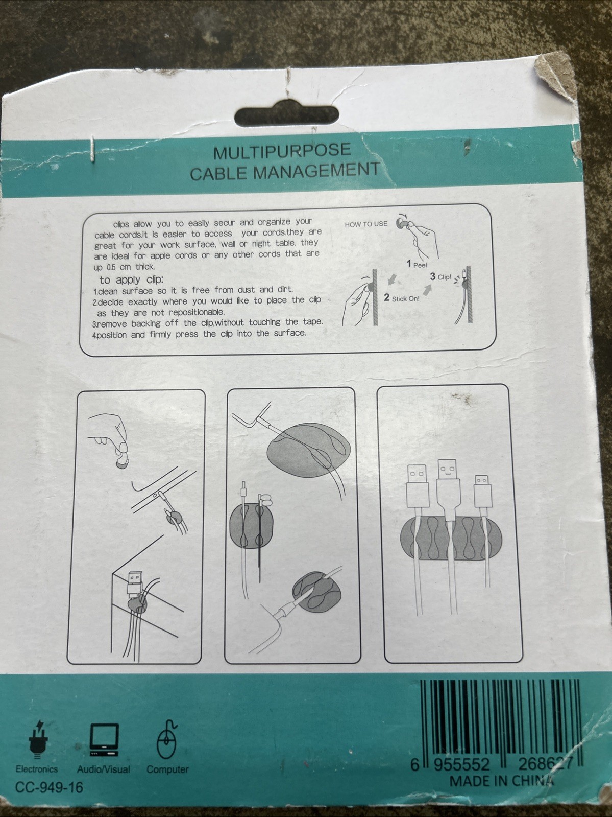 NEW! Multi-Purpose Cable Clips Set CC-949