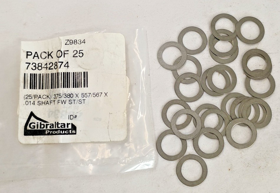 Gibraltar Shim Washer 375/380 x 557/567x0.014 Shaft FW ST/ST
