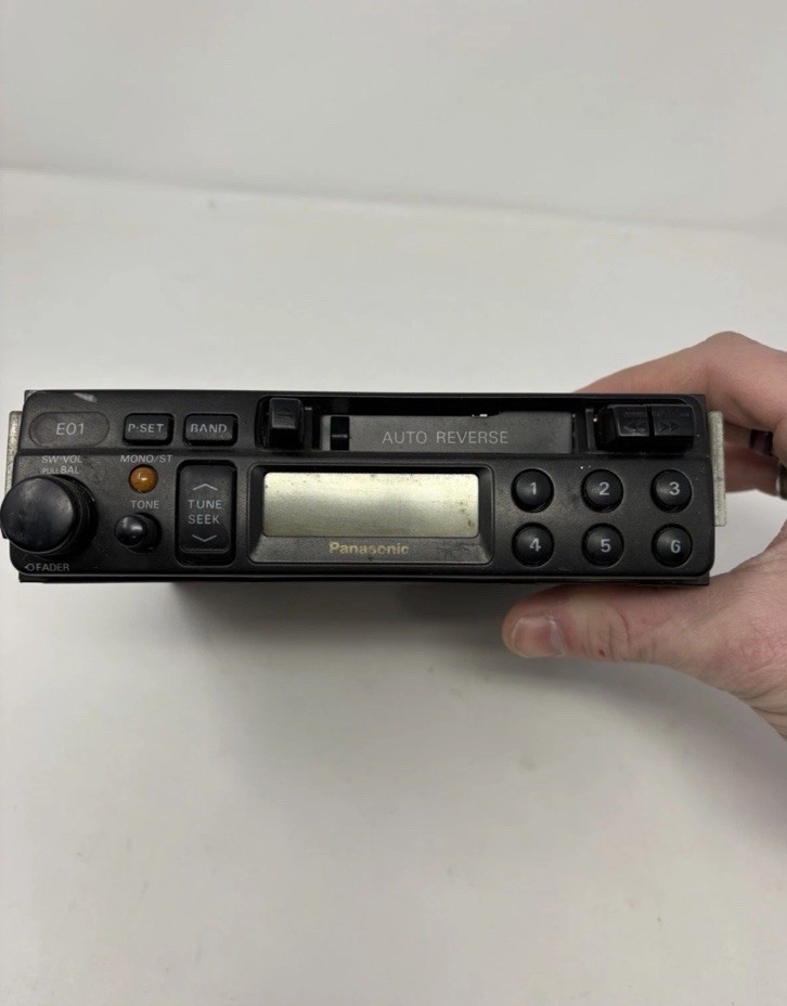 Vintage Panasonic CQ-101EUC Car Stereo Cassette Player Radio Auto Reverse - Rare