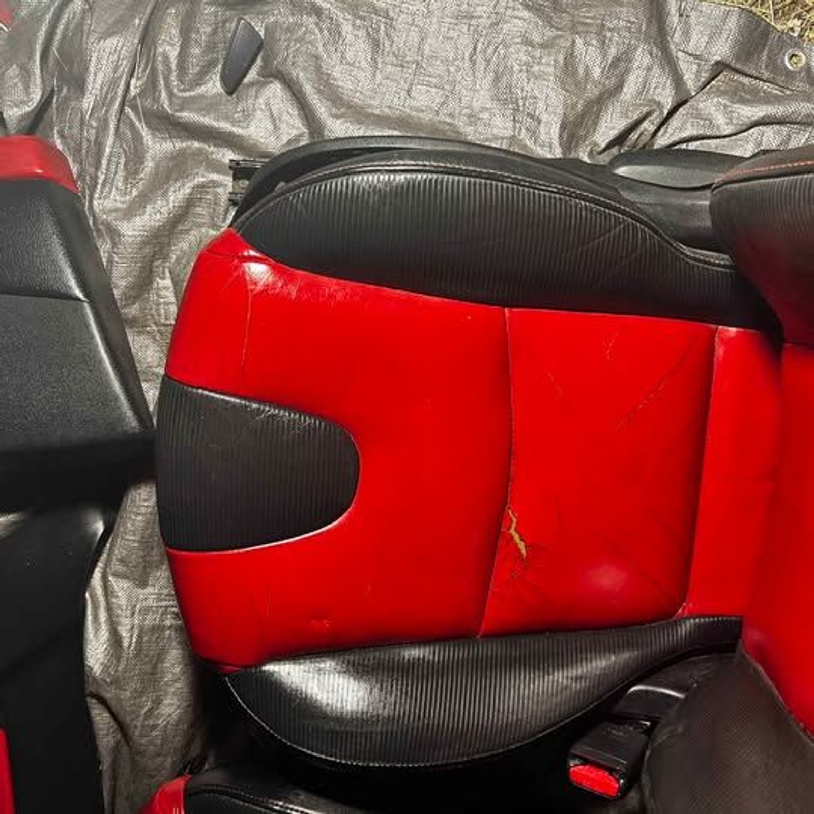 Mazda RX-8 Black & Red Leather Interior Seat Set & Door Panels - Used