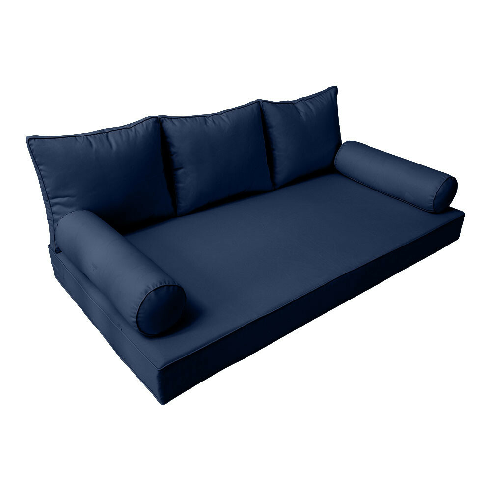 |SLIPCOVER ONLY| S3 Daybed Mattress Bolster Back Covers Piped Trim TwinXL AD101
