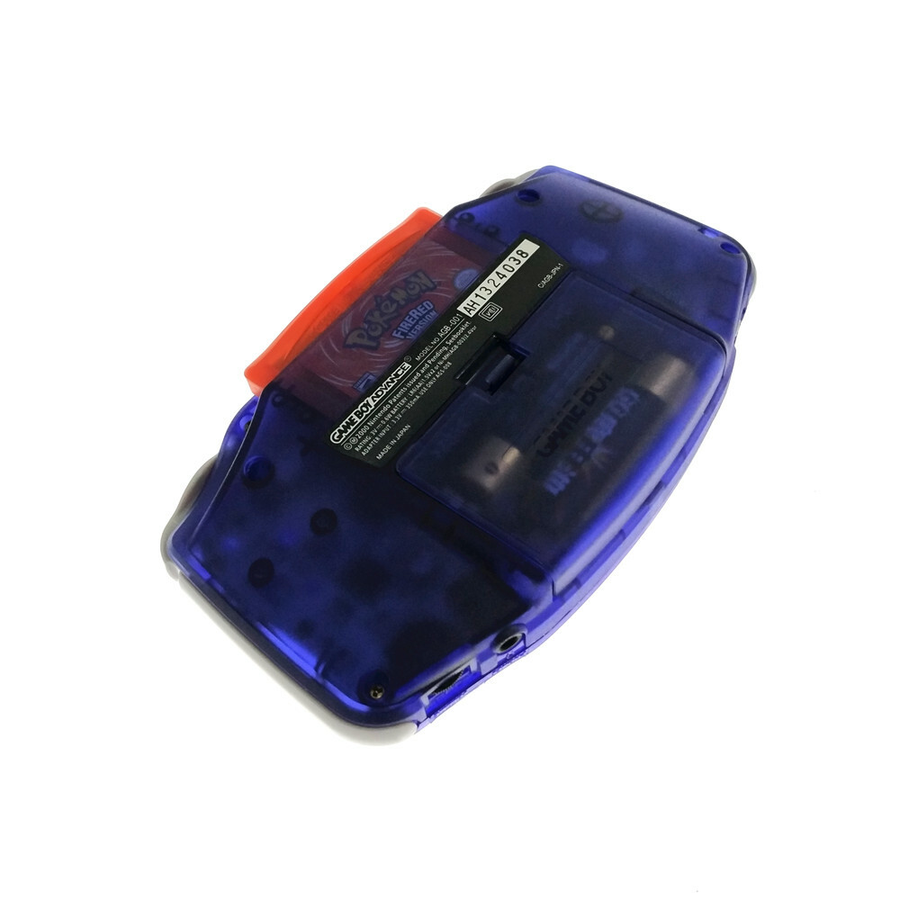 Clear Blue Pokemen AGS-101 Backlight Backlit Screen Game Boy Advance GBA Console