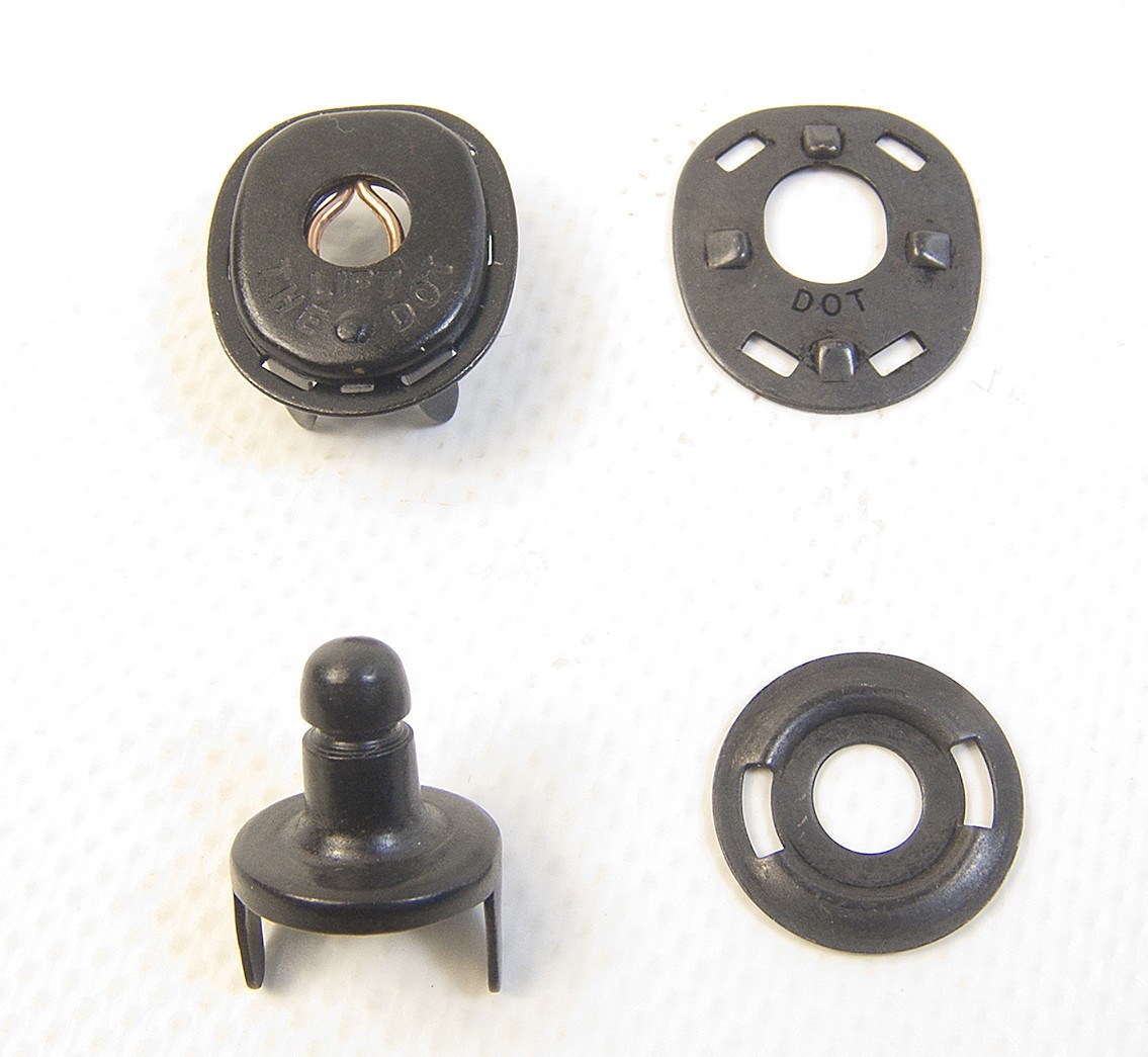 Lift The Dot Stud & Socket w/ Backing Plate, Black Oxide, 10 Pc, Ships from USA!