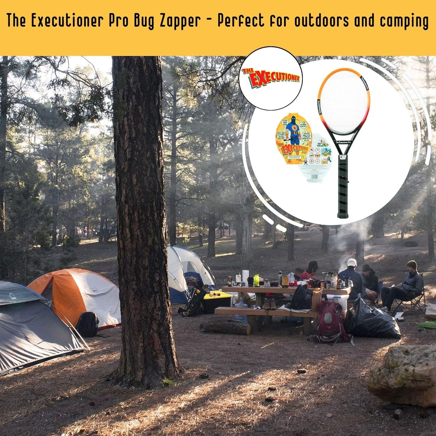 Lightweight Electric Fly Swatter & Zapper for Effective Outdoor Bug Control