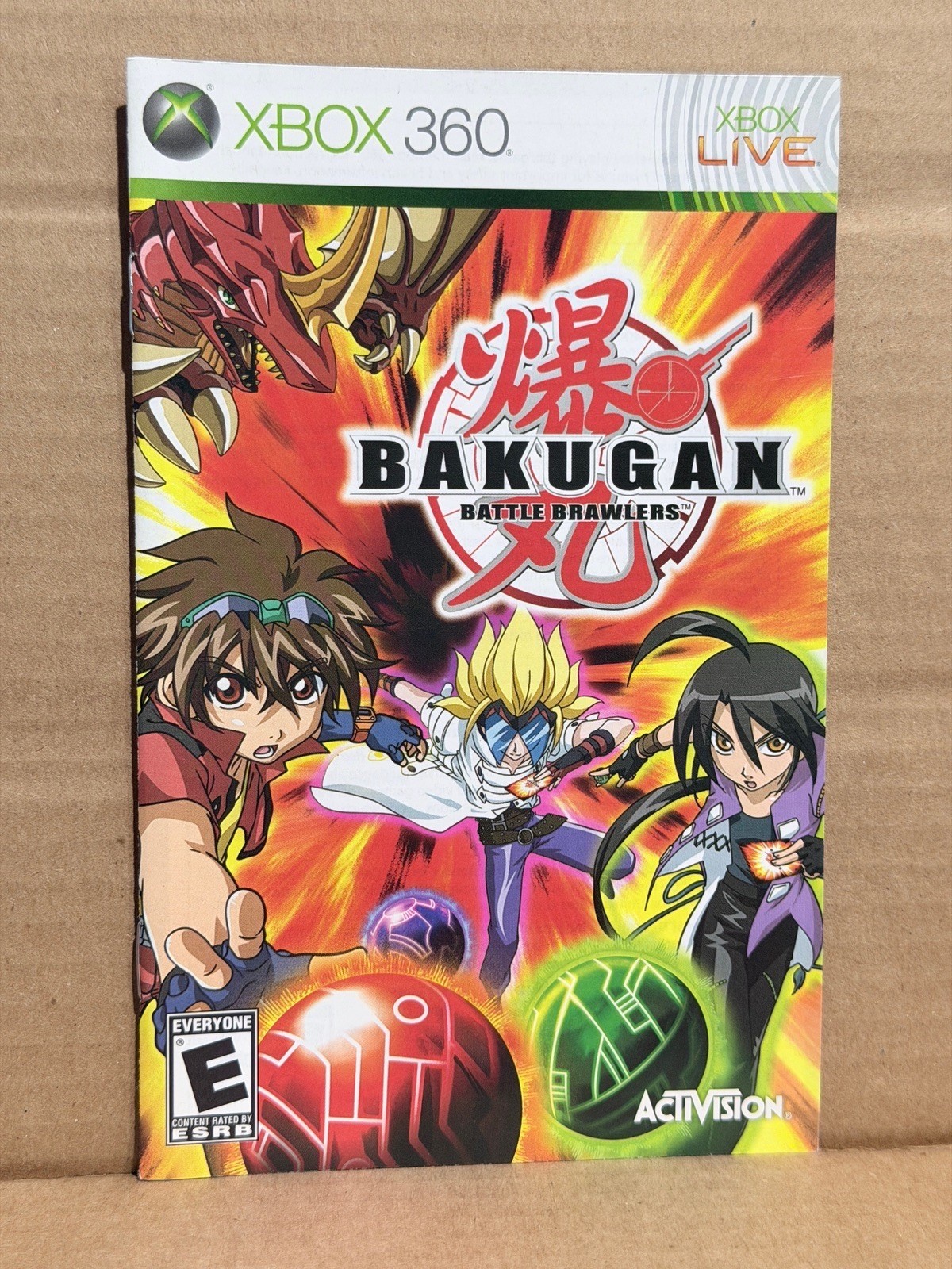 Bakugan Battle Crawlers Microsoft Xbox 360  Game Manual Booklet Only No Game