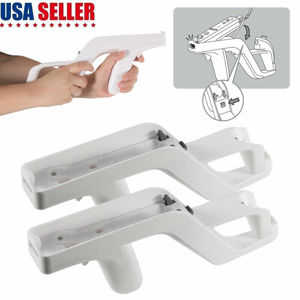 2x Zapper Gun for Nintendo Wii Wireless Blaster Remote Control Shooter