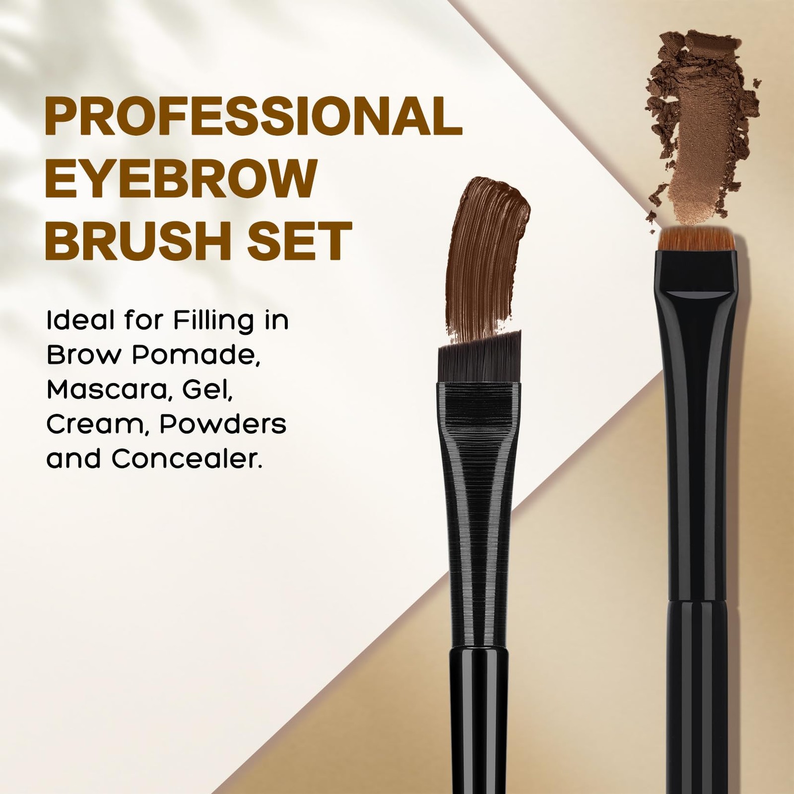 4 PCS Eyebrow Brush Set Angled Flat Concealer Precise UltraThin Tint