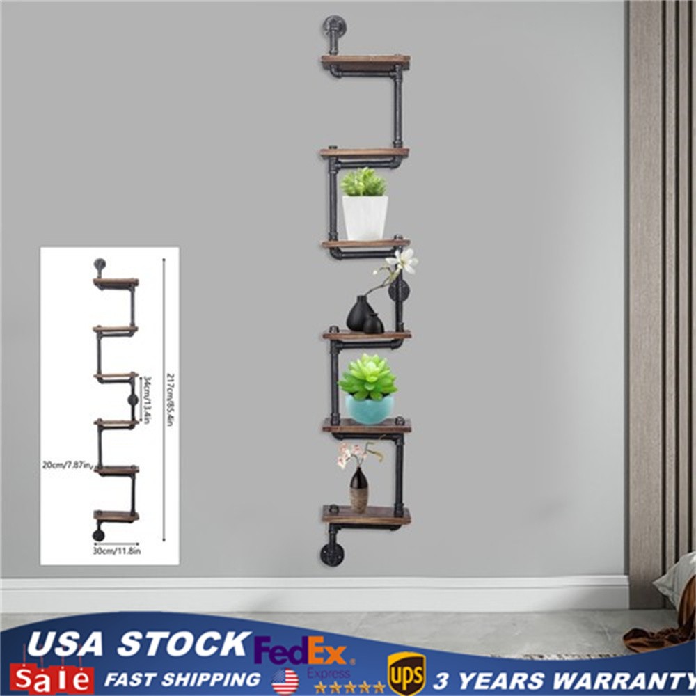 Industrial Floating Shelves, Pipe Shelf DIY Rustic - Urban, Vintage, Steampunk
