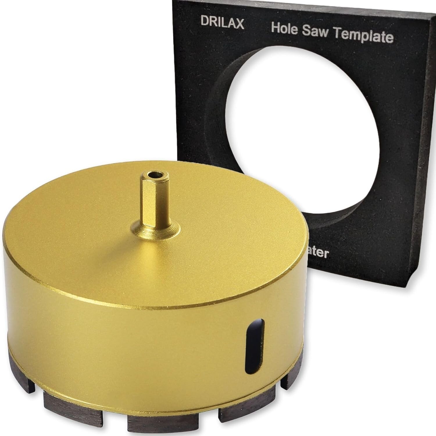 4-1/2 inch Diamond Hole Saw Concrete Heavy Duty Gold Series Includes Guide Temp