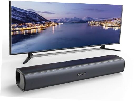 Sound Bar for Smart TV, Soundbar for TV with Bass Reflector Without Subwoofer