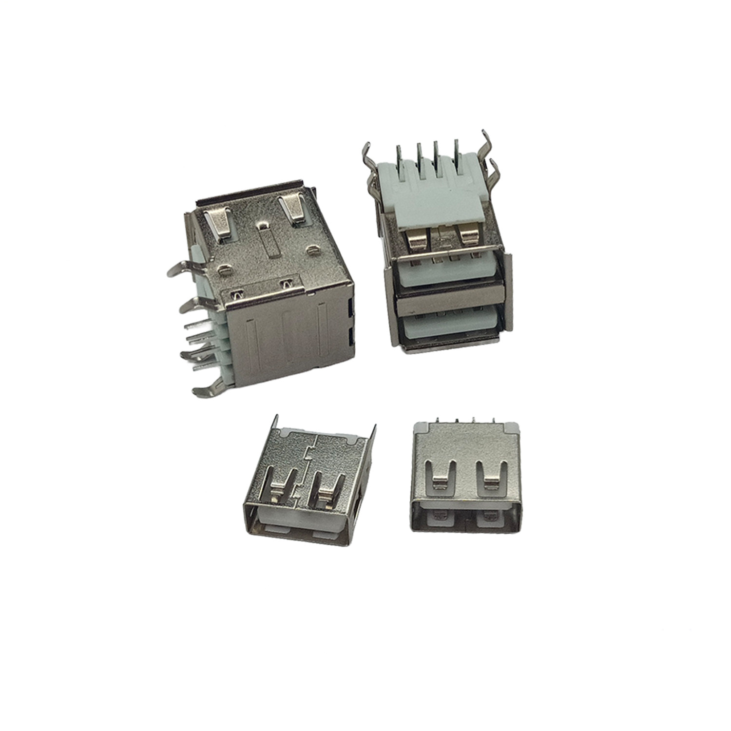 2-20pcs USB Type A Port Female Solder Jacks 13.7mm PCB Socket USB-A 4Pin