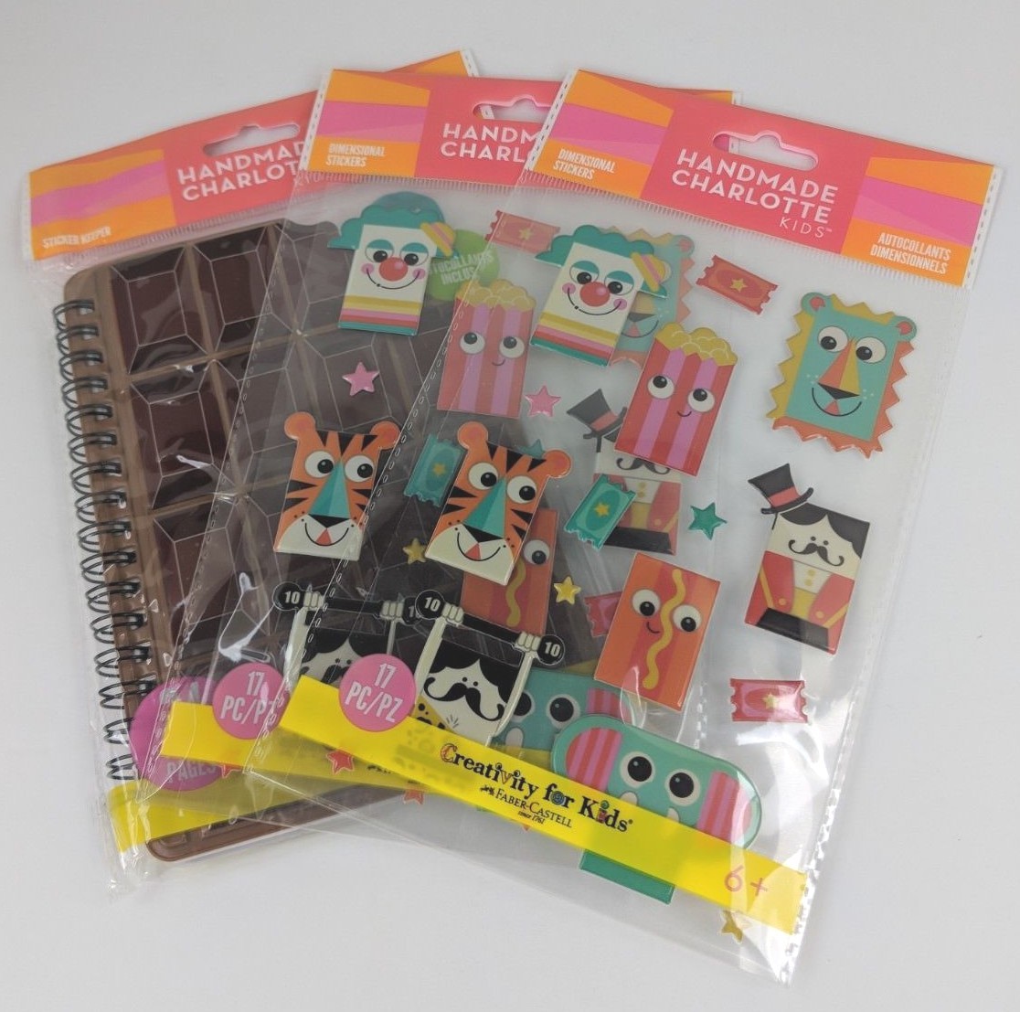 Handmade Charlotte Kids Dimensional Stickers and Sticker Keeper