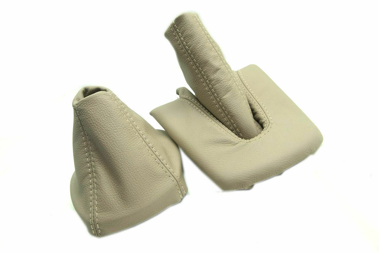 Fits 03-08 BMW M3 Z4 E85 Vinyl E Brake Boot & Manual Shift Boot Set OEM Beige