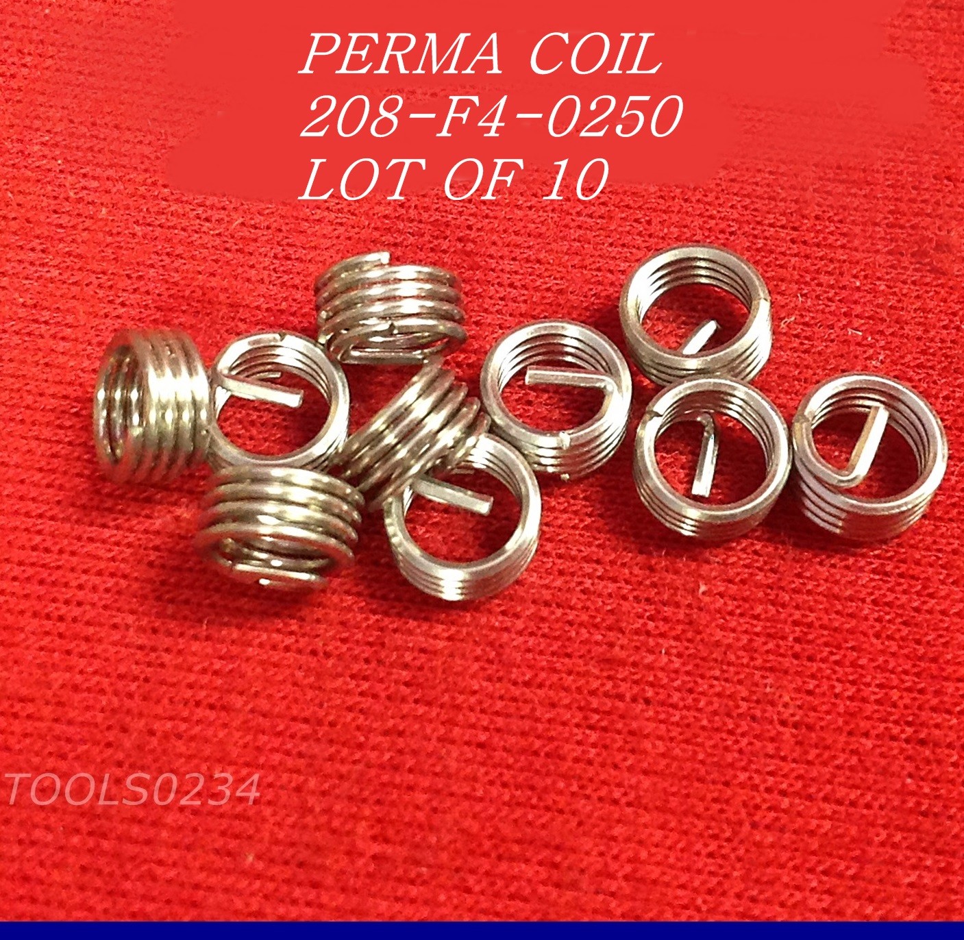 208-F4-0250 1/4-28 Thread Repair Insert LOT OF 10 USA Fits Heli Perma Coil