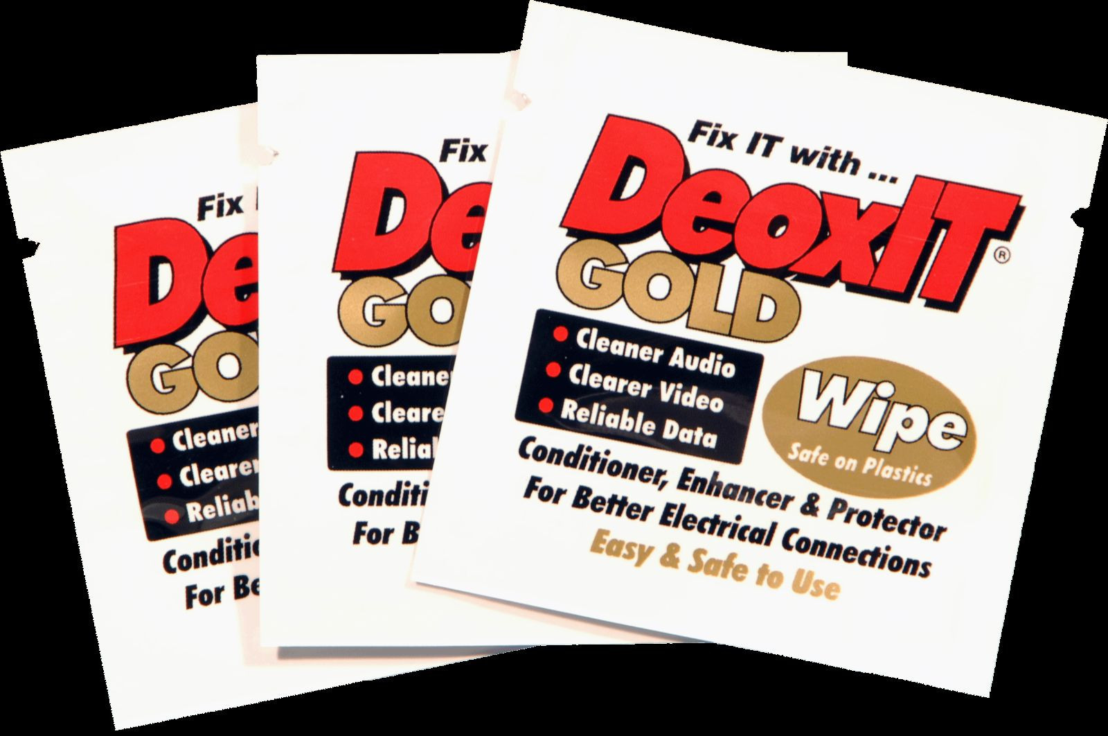 DeoxIT® Gold wipes K-G1W-25 25 pack of individual wipes - international shipping