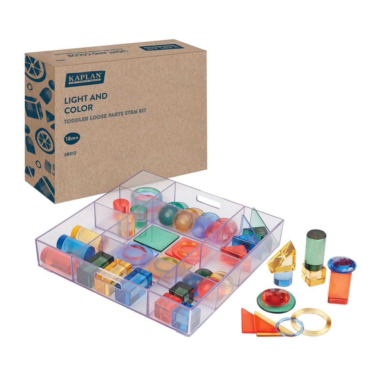 Kaplan Early Learning Toddler Loose Parts STEM Kit for Light and Color Play