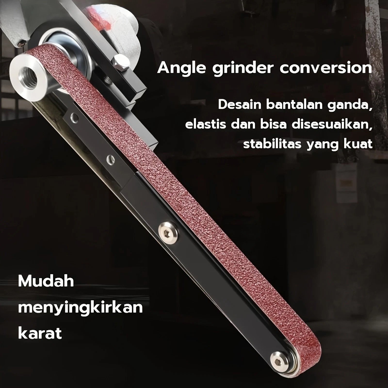 Angle Grinder Belt Sander Converter Unit For Metal Wood Sanding Polishing Kit