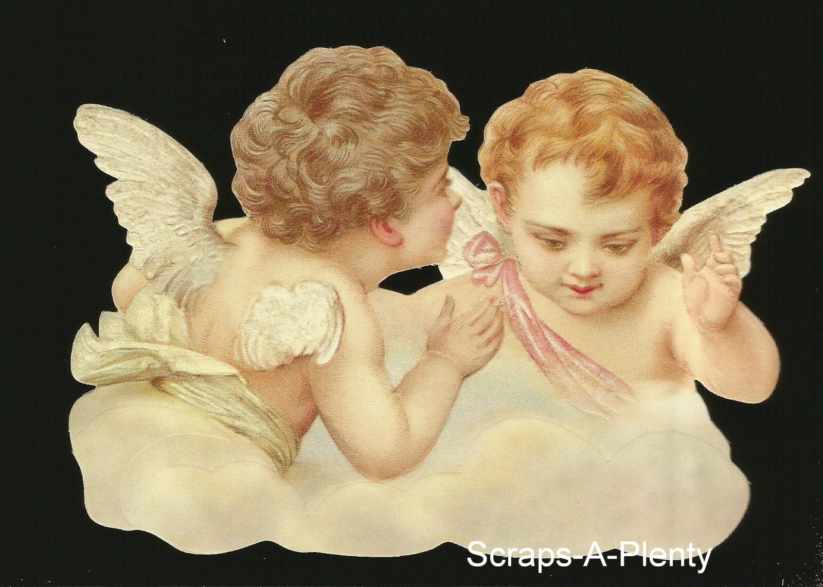 German Embossed Vintage Style Scrap Die Cut - Lrg. Christmas Easter Angel BK5159