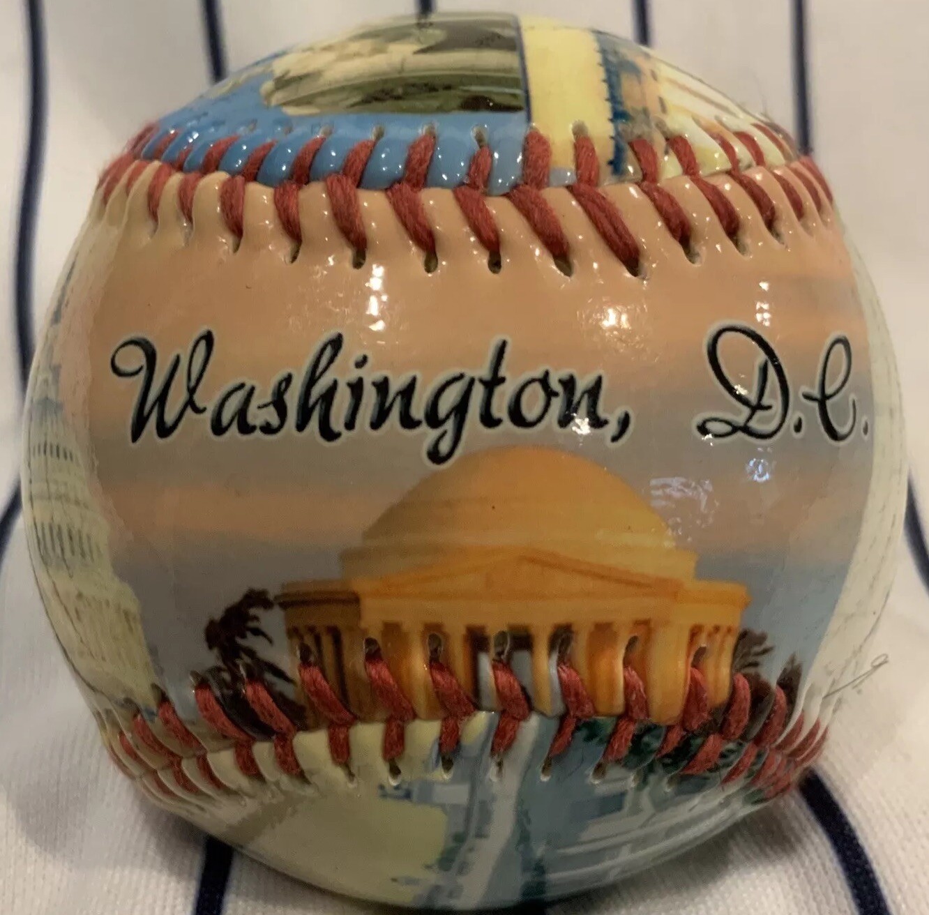 Washington DC Pink Sky Gloss Souvenir Collectible baseball ball