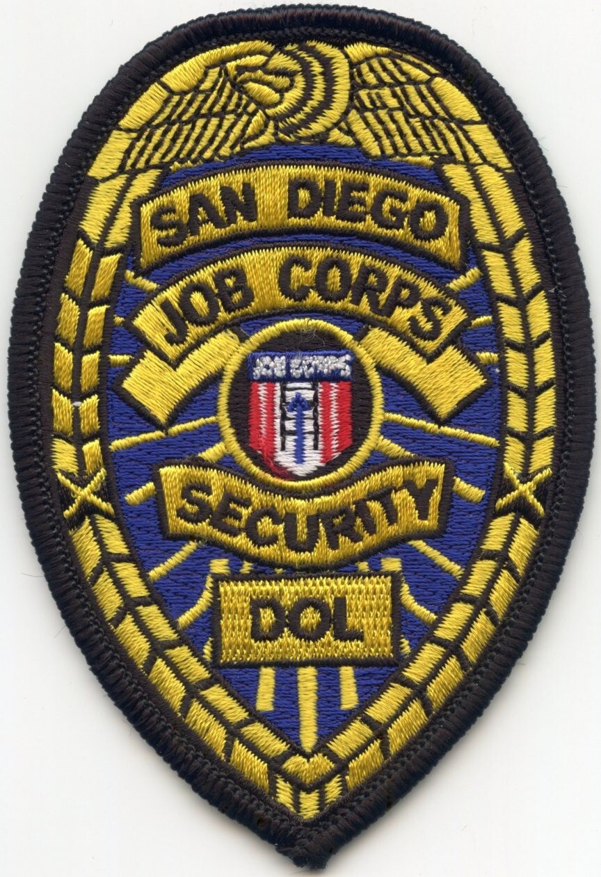 SAN DIEGO CALIFORNIA JOB CORPS DEPARTMENT OF LABOR SECURITY police PATCH
