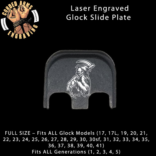 Grim Reaper- Glock Rear Slide Plate Back Plate for Full Sized Glocks Gen 1-5