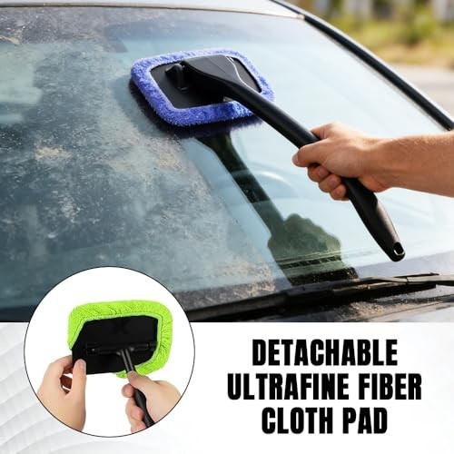 Windshield Cleaner Tool, Windshield Cleaning Tool, Car Window Cleaner with 4