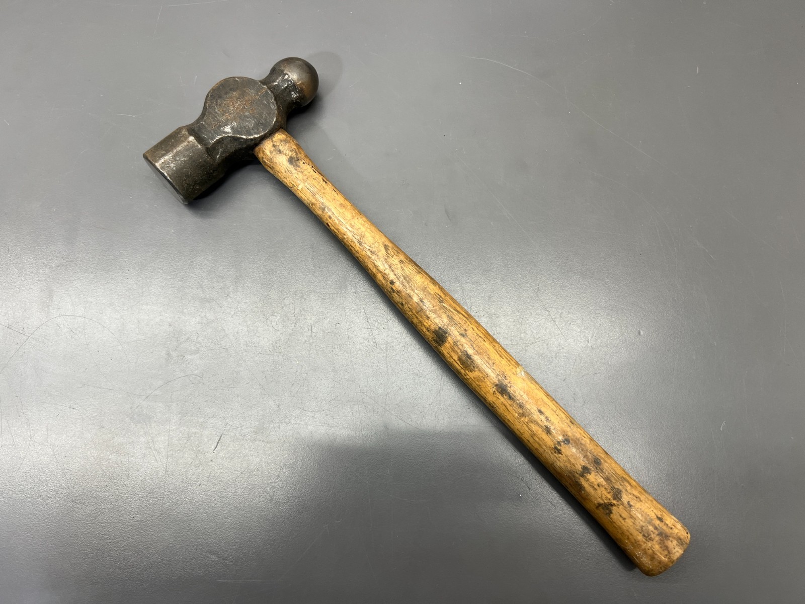 (H1) VINTAGE HELLER HORSE HEAVY DUTY BALL PEEN HAMMER 35oz OAW - VGC - USA