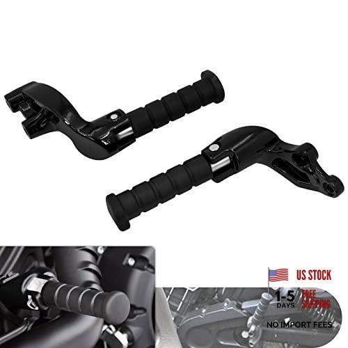 Motorcycle Rear Passenger Foot Pegs Footrest Mount Bracket Fit for Gloss Black