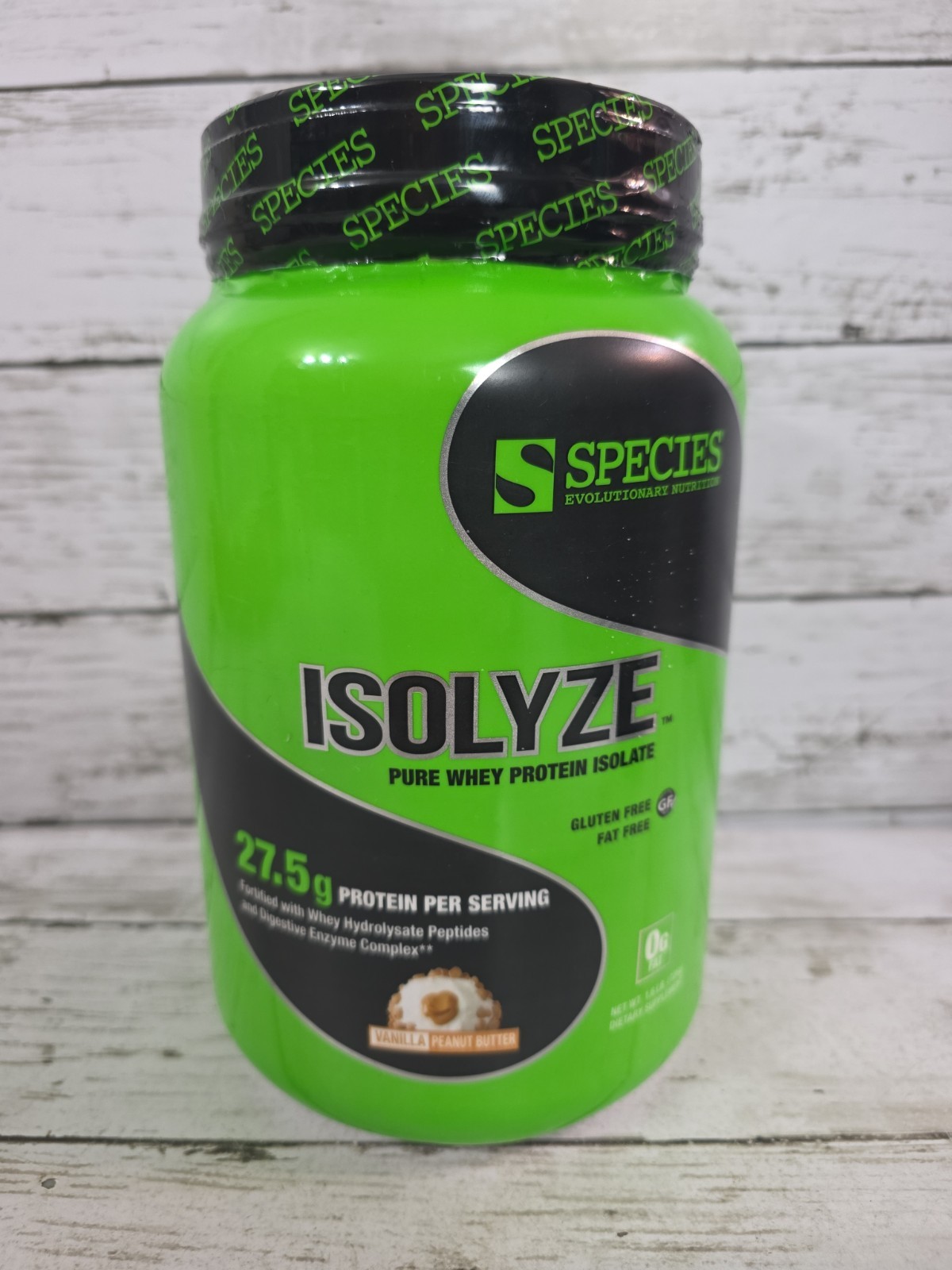 Species Nutrition Isolyze Whey Protein Isolate Vanilla Peanut Butter 1.6lb 22 Se