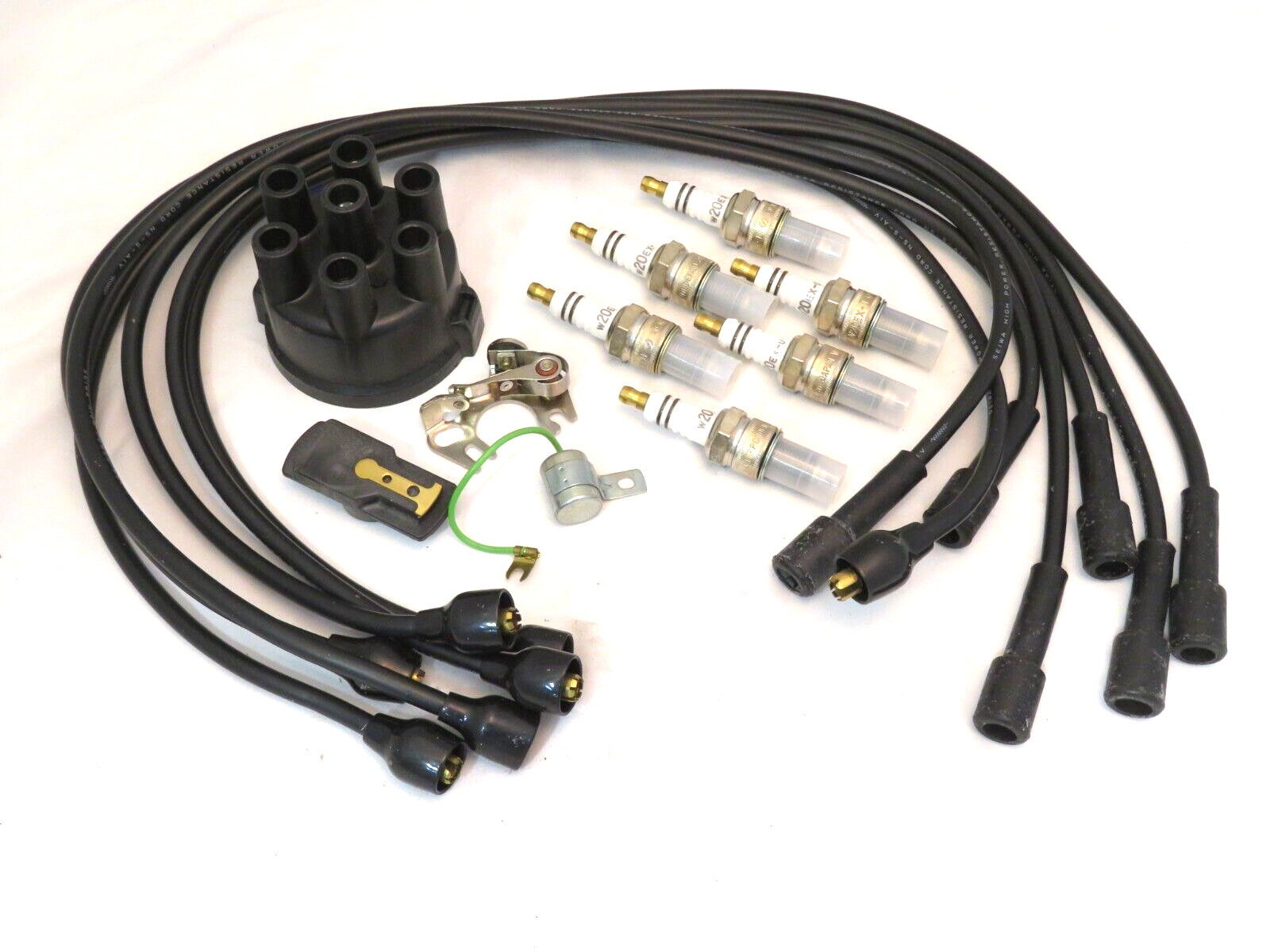 Ignition Tune Up Kit Fits Datsun 240Z 1969-73 Cap Rotor Points Cond Wires Plugs