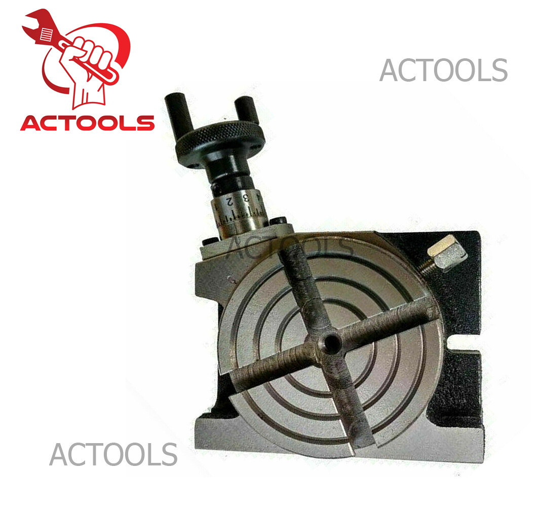 H/V 4 Milling Slots 3"Inch Rotary TableWith Tailstock And Vice 80 mm Round Vise