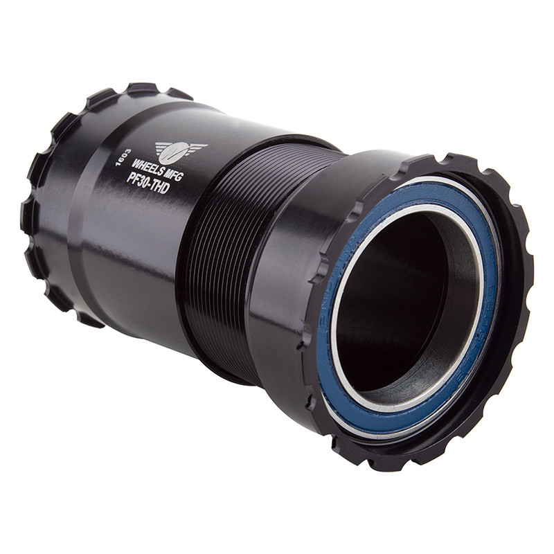 Wheels Manufacturing PressFit30 Bottom Bracket Pressfit 30 Blk Thread Together