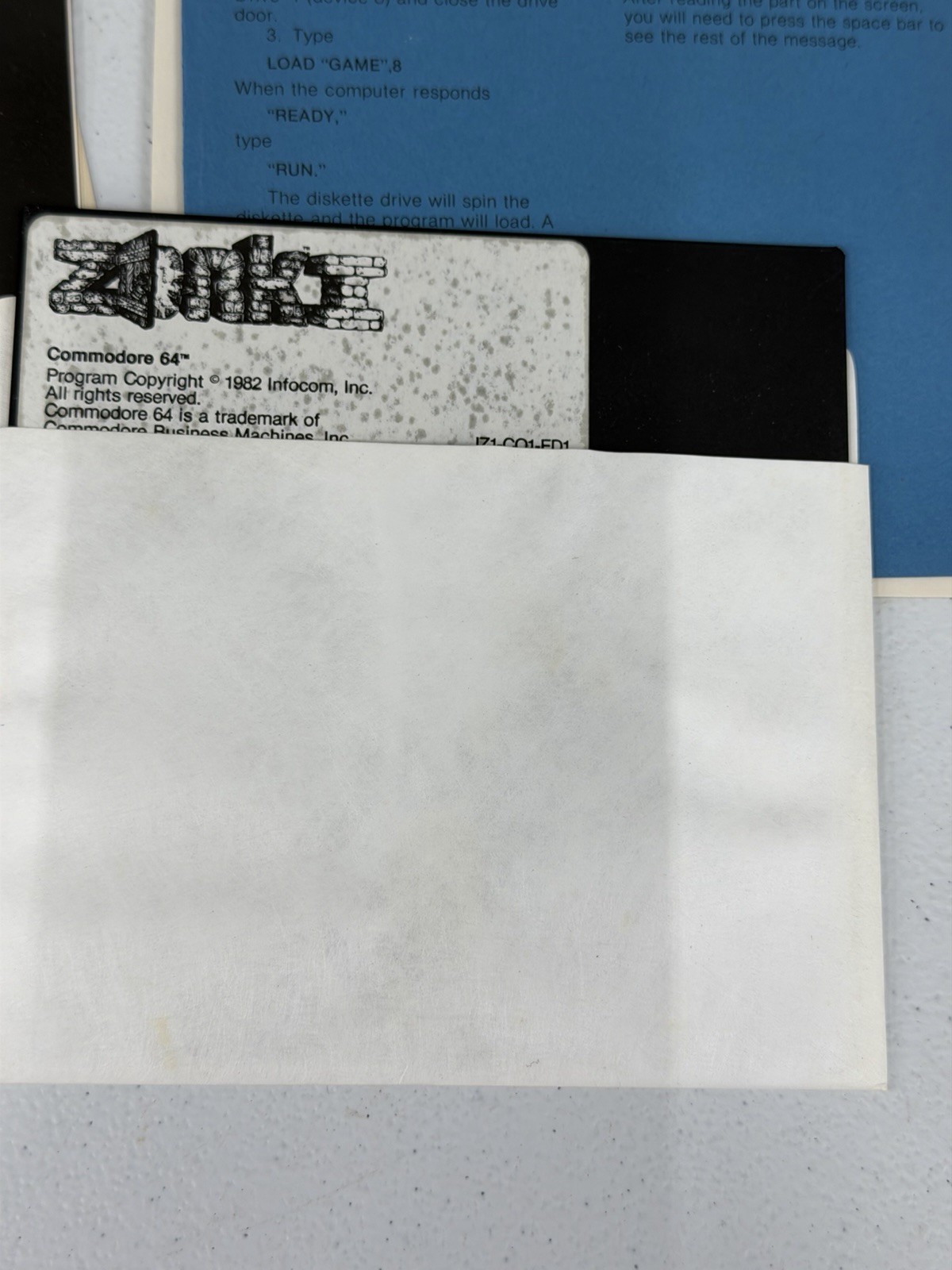 ZORK I (COMMODORE 64) VINTAGE COMPUTER GAME INFOCOM