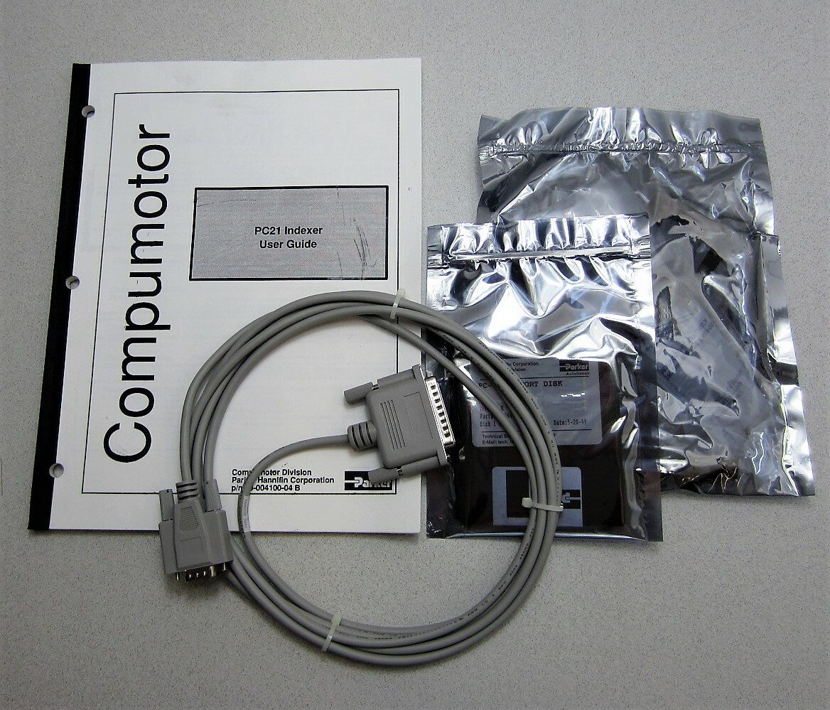 Parker Compumotor PC21 Indexer User Guide/Support Disc, Adapter Cables New