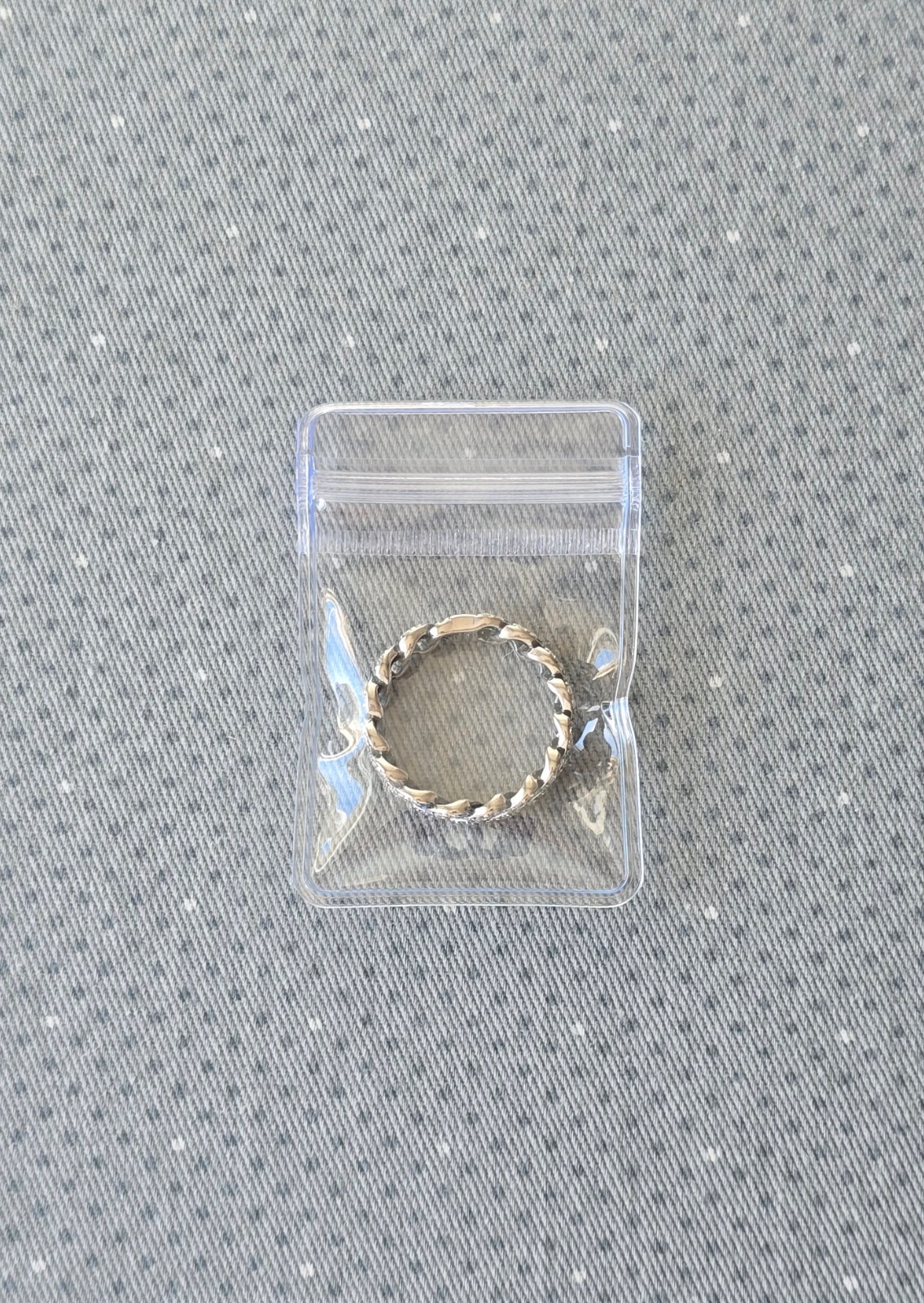 Sterling Silver Curb Ring - Size O