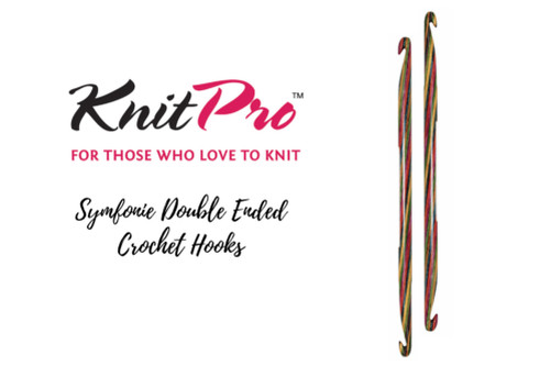 KnitPro Symfonie Double Ended Crochet Hooks, Length 15cm - All Sizes