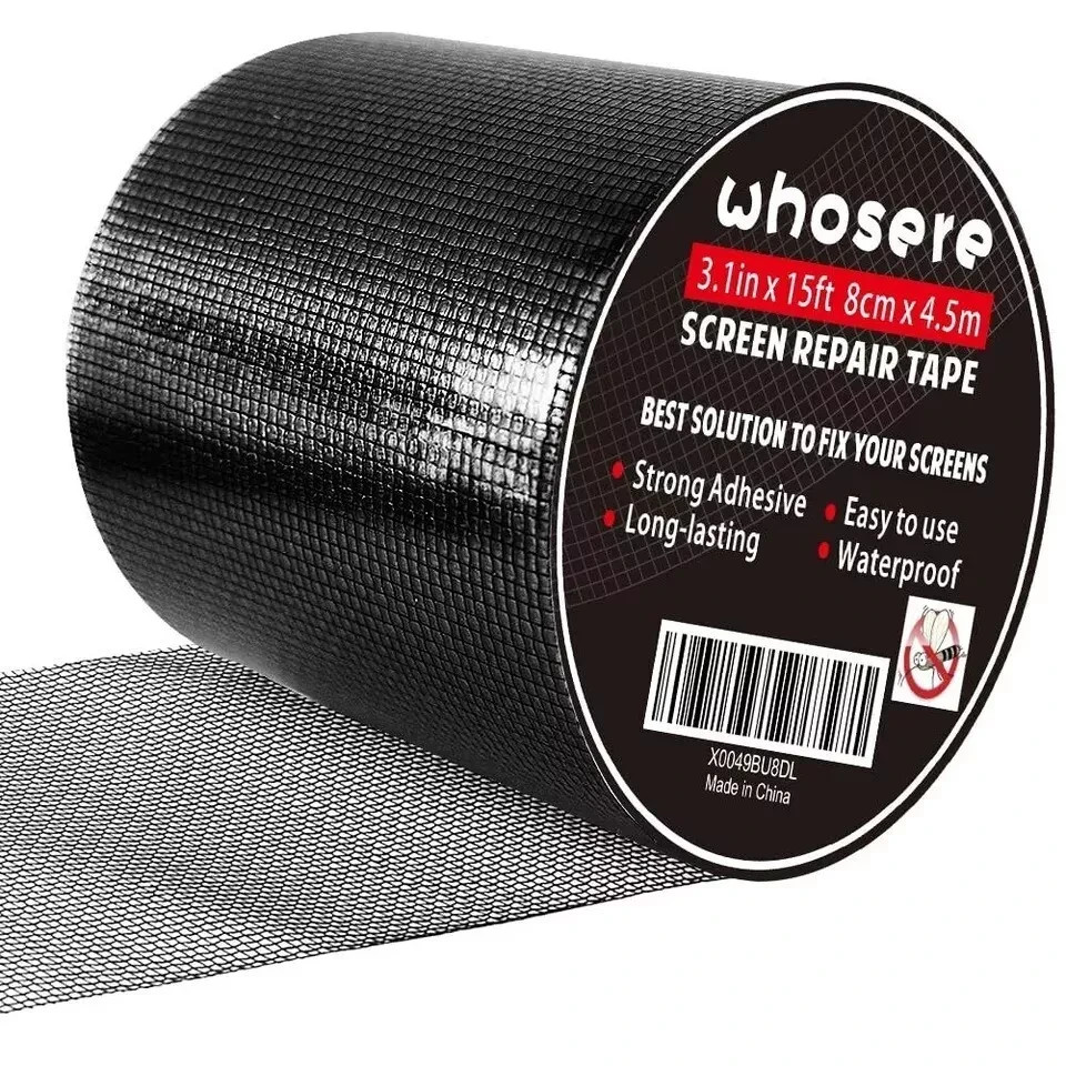 Window Screen Repair Tape Kit, Strong Adhesive Fiberglass Covering 3 in X 15 FT