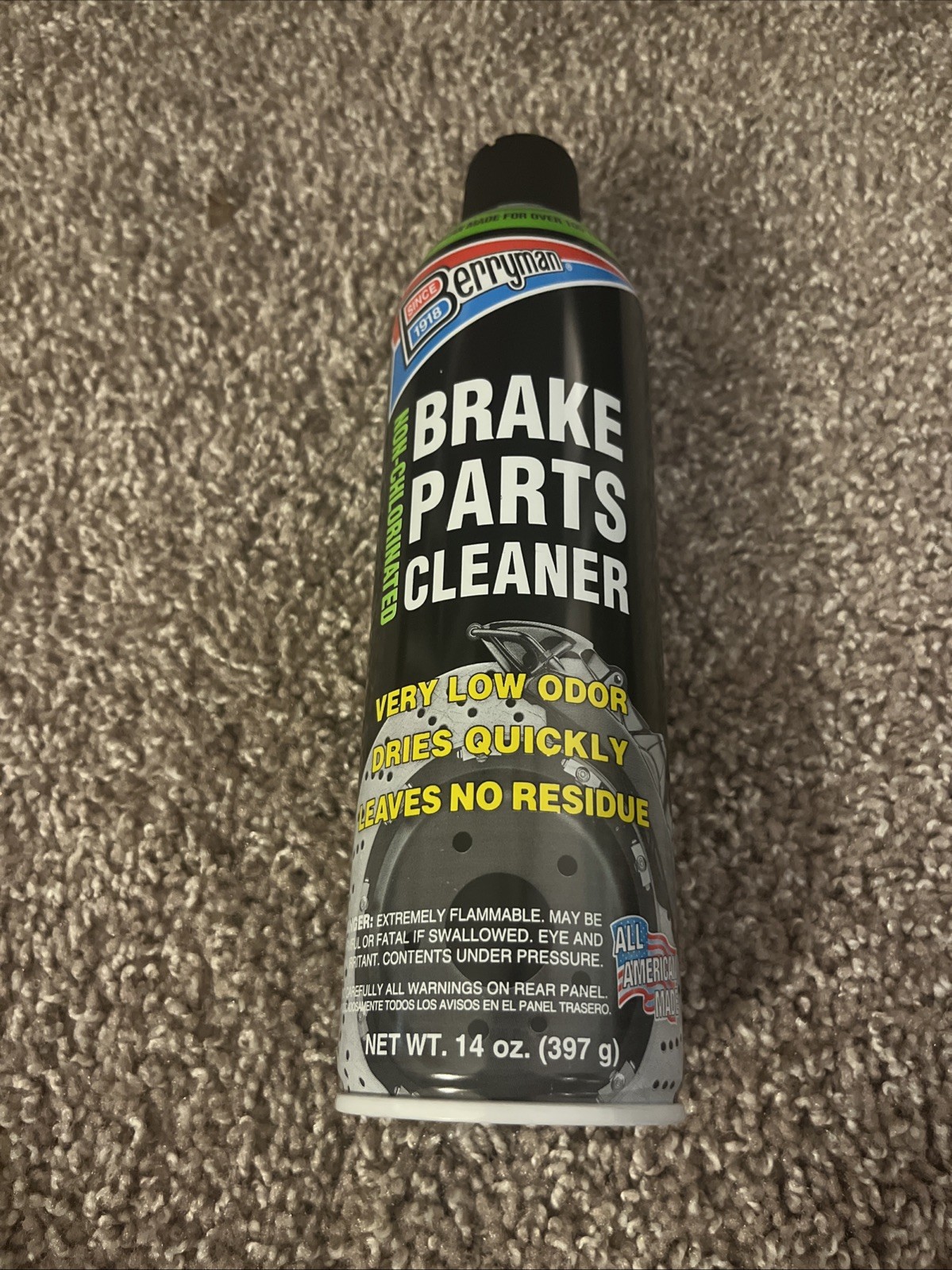 12 Pack Berryman Non-Chlorinated Brake Parts Cleaner 14 Oz