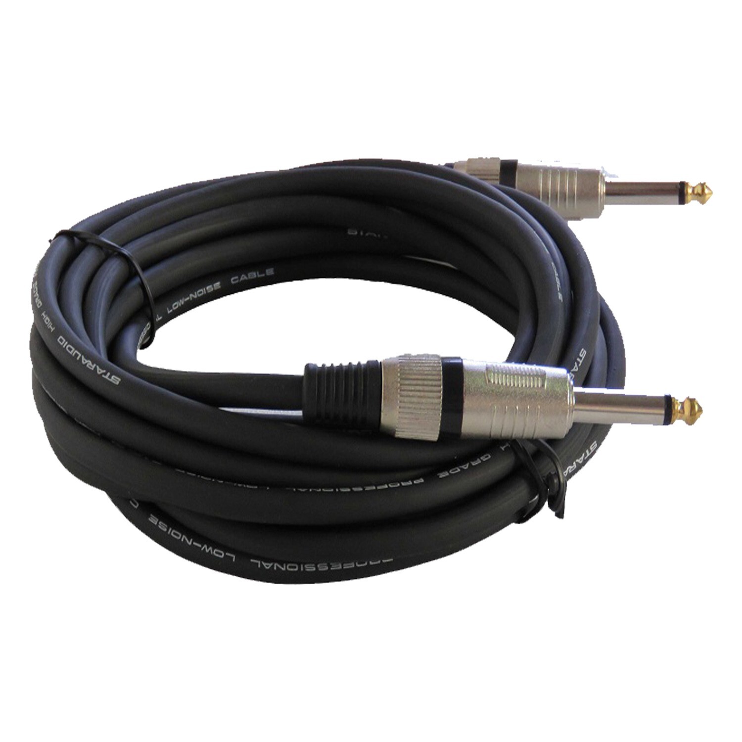 25 ft 1/4" 6.35mm Male to 1/4" 6.35mm Male Instrument Guitar Audio Speaker Mono