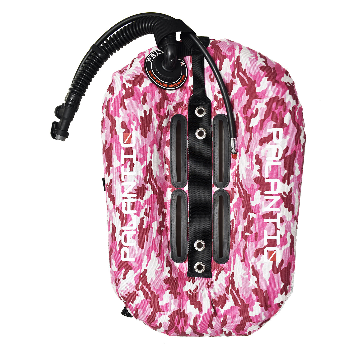 Palantic Donut Wing Single Tank 30 lb Harness System – Pink Camo / White Accent