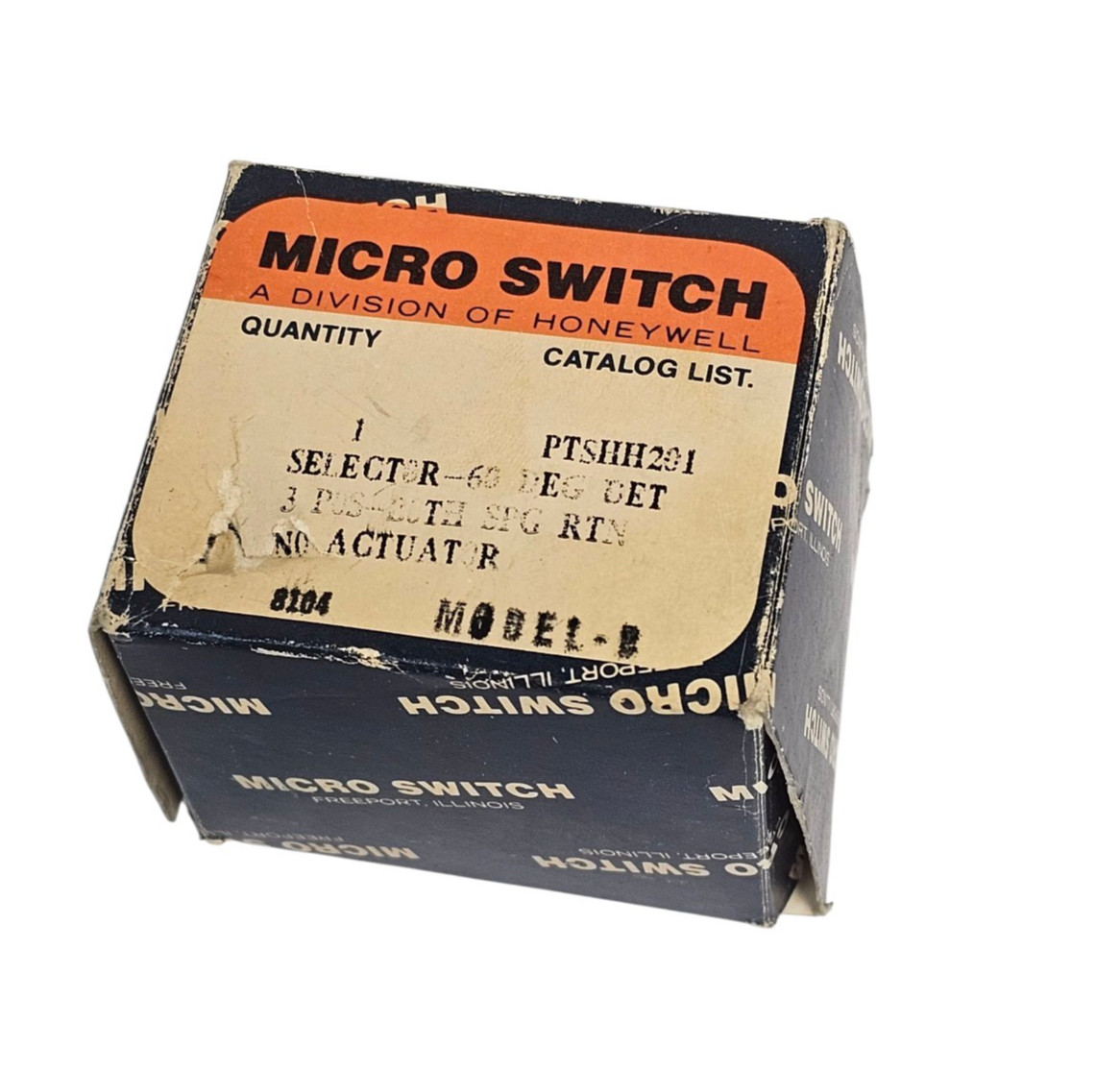 NIB HONEYWELL MICRO SWITCH PTSHH201 SELECTOR SWITCH CONTROL BASE 3 POSITION