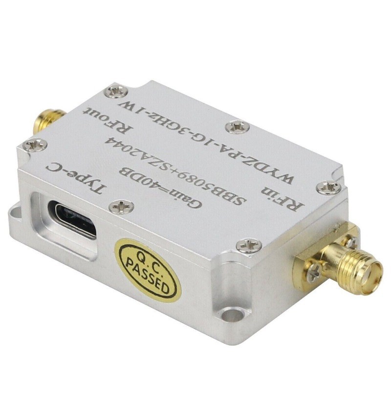 SBB5089+SZA2044 Microwave RF Power Amplifier 1G-3GHz 40DB WYDZ-PA-1G-3GHz-1W